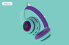 Audífonos Diadema Bluetooth Fm Micro Orejas De Gato Y Luces