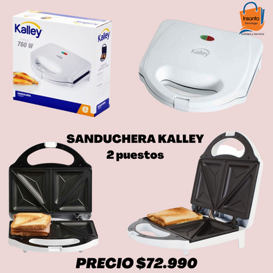 Sanduchera de 2 puestos KALLEY K-SM101 Color Blanco