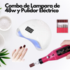 Combo Lampara Led/uv Uñas 48 Wats + Kit Pulidor
