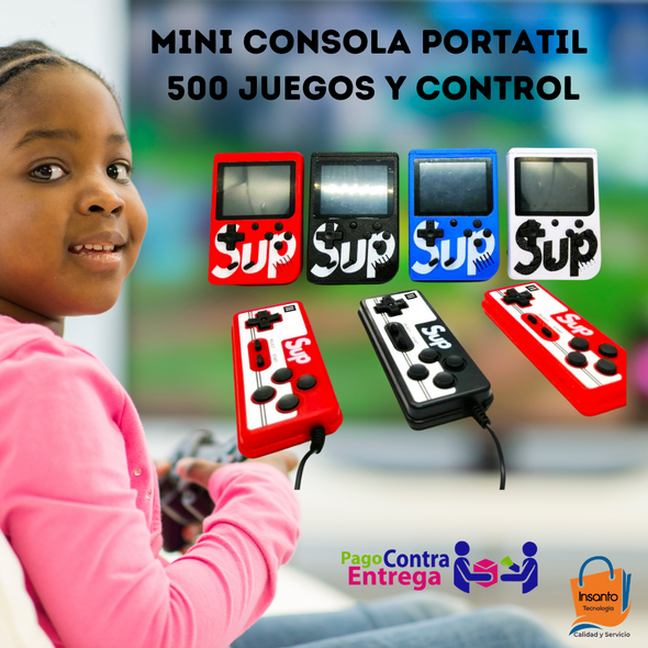Game Boy  Mini Consola 400 Juegos Recargable + 1 Control