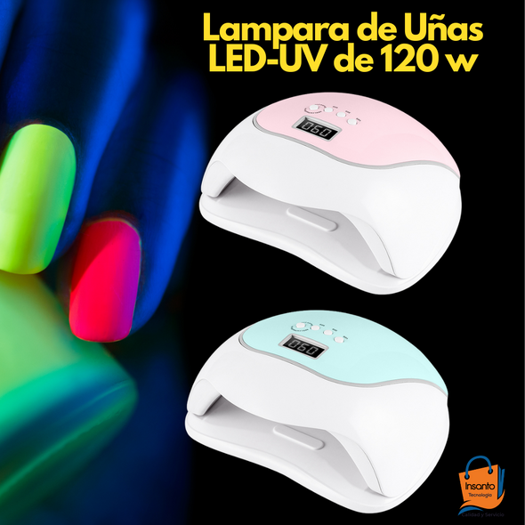 Lámpara De Uñas Led/uv 120w Multicolor con pantalla LED